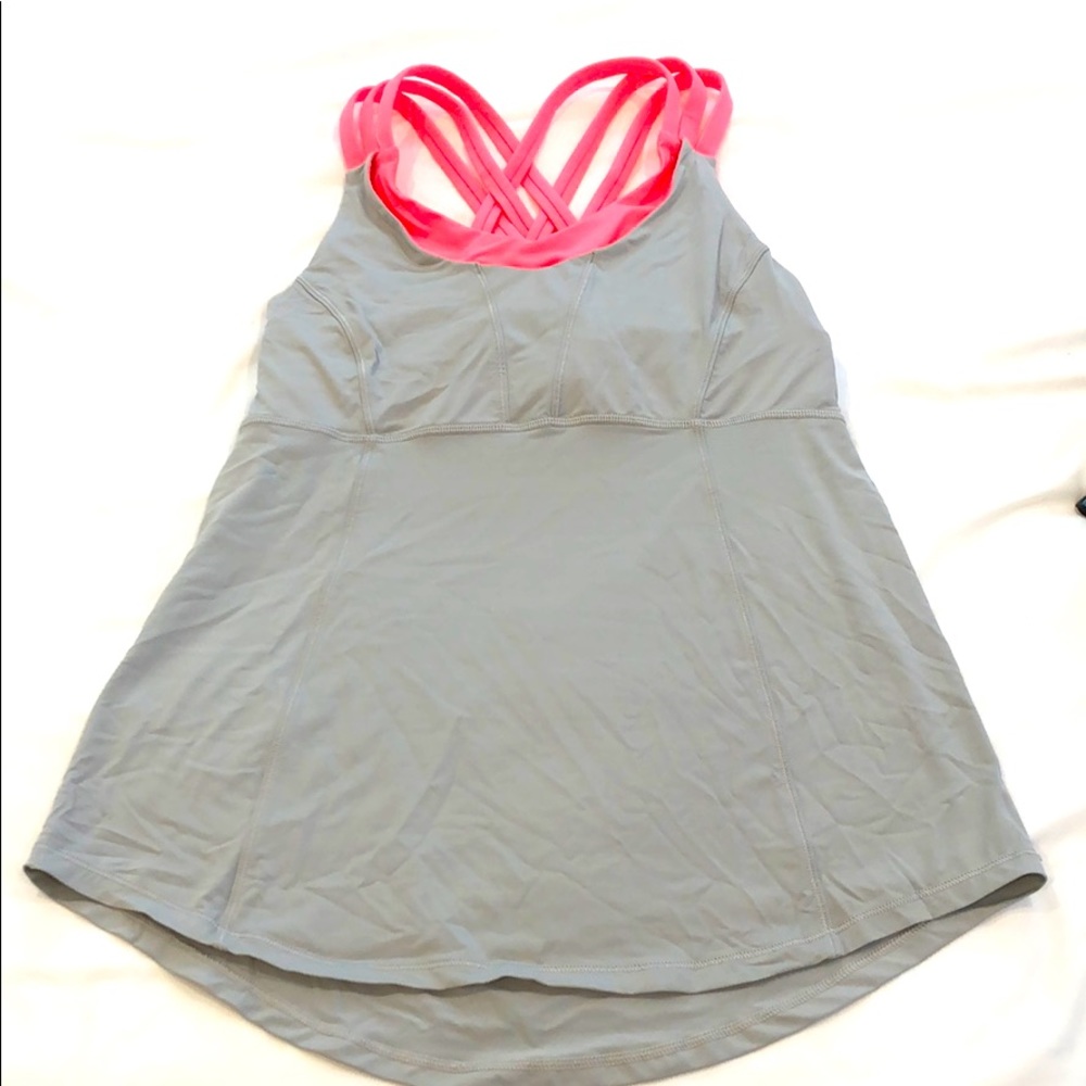Lululemon | Free to Be Gray and Pink Tank